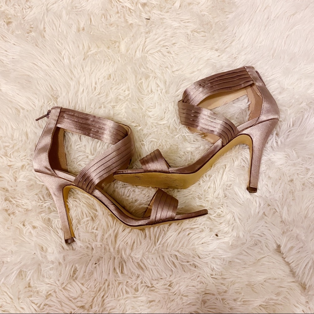 Jacqueline Ferrar Strappy Rose Gold Heels